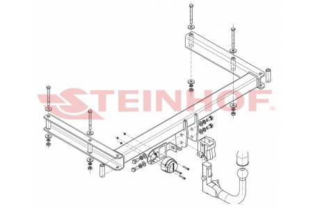 A-075 Afneembare trekhaak Audi A5 Sportback tussen bouwjaar 09/2009 en 01/2017