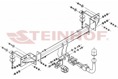 F-049 Afneembare trekhaak Fiat Bravo Hatchback tussen bouwjaar 2007 en 2015