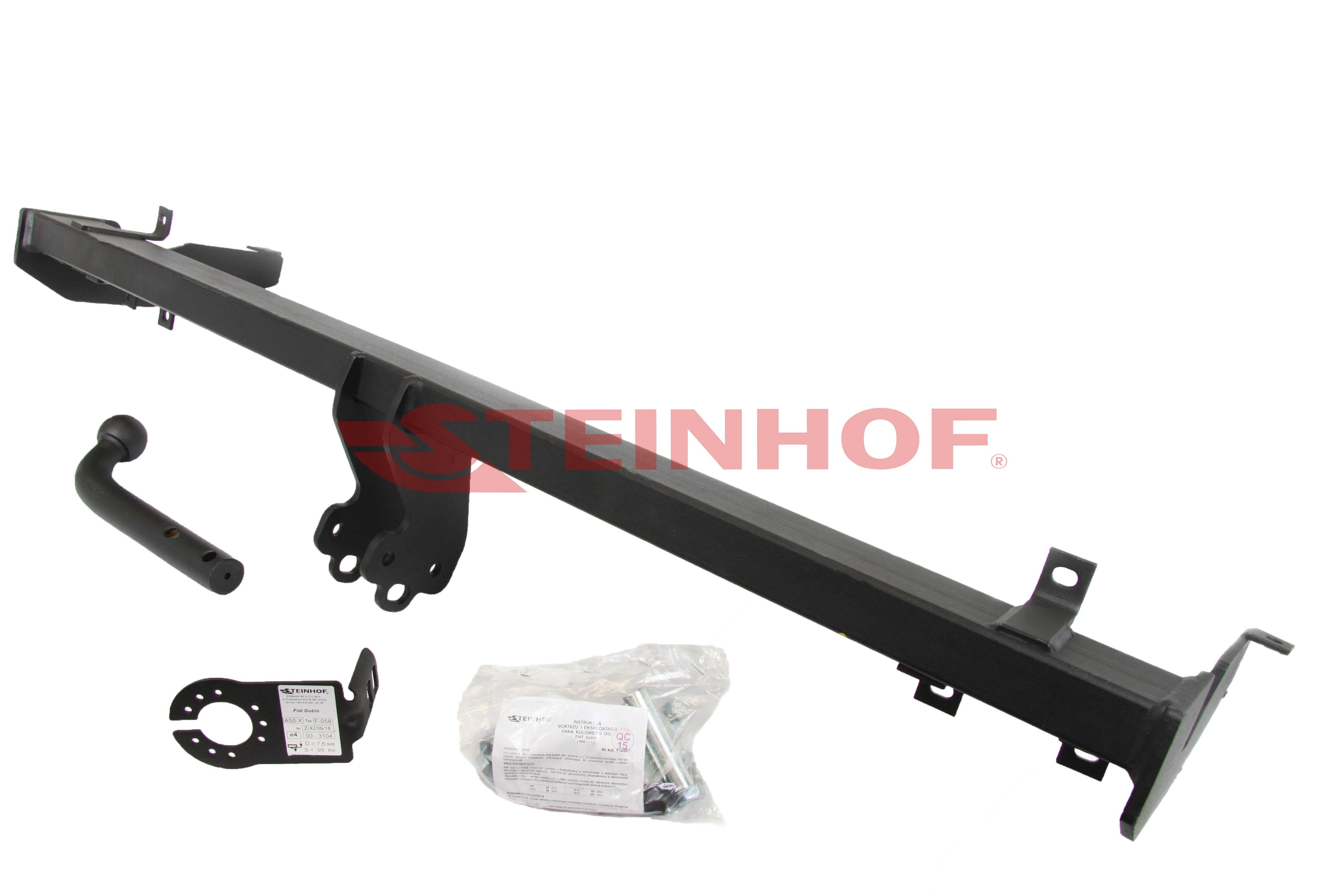 F-058 Vaste trekhaak Fiat Doblo Bestelwagen tussen bouwjaar 2000 en 2009