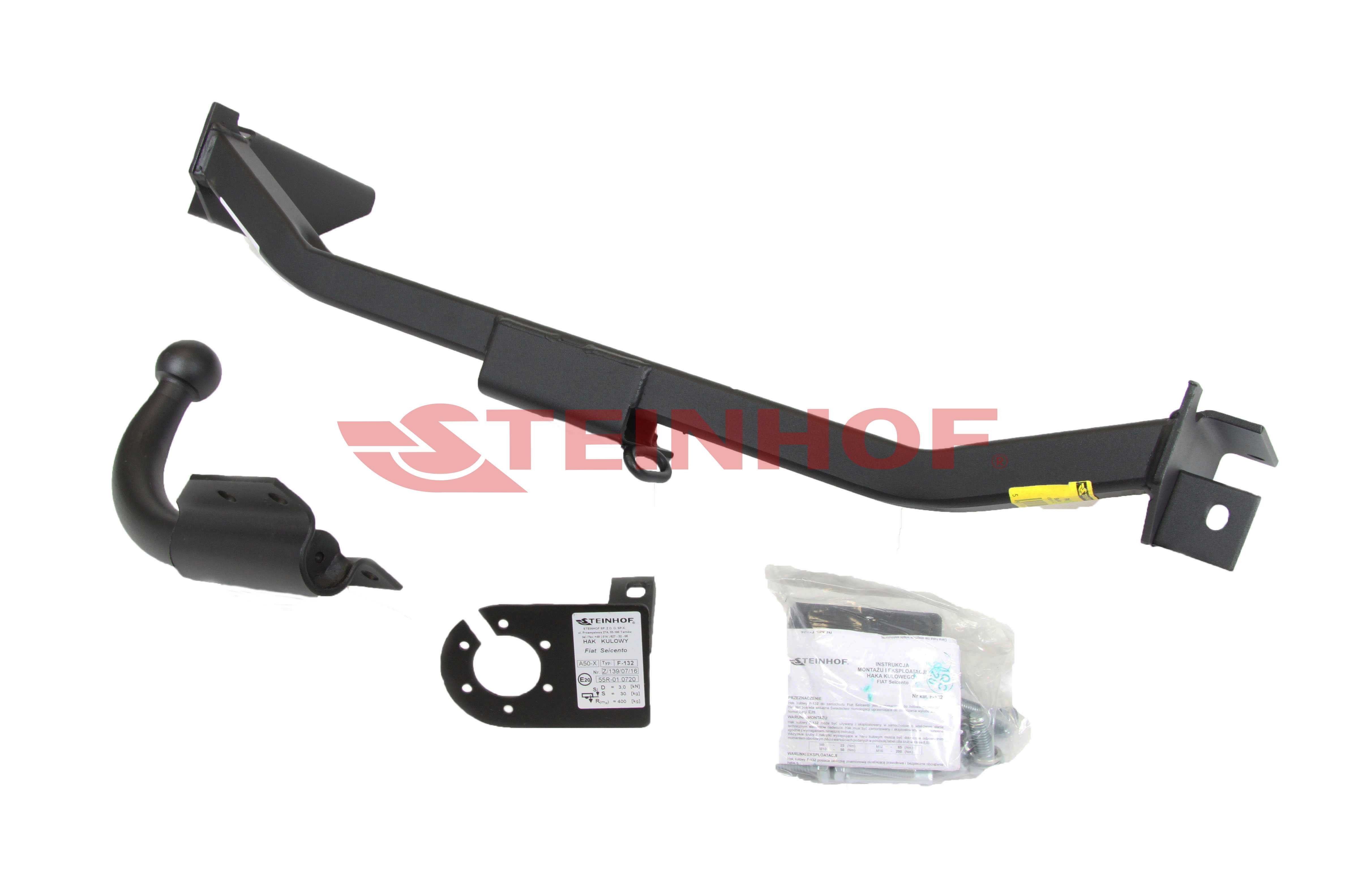 F-132 Vaste trekhaak Fiat Seicento Hatchback tussen bouwjaar 05/1998 en 2016