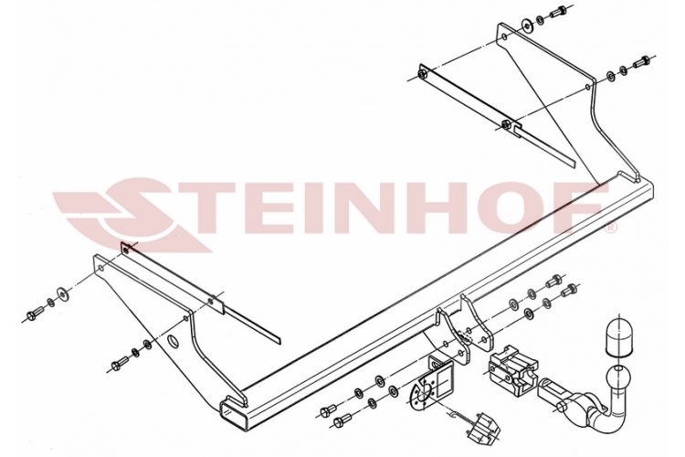 F-239 Afneembare trekhaak Ford Focus Stationwagen tussen bouwjaar 03/2005 en 04/2011