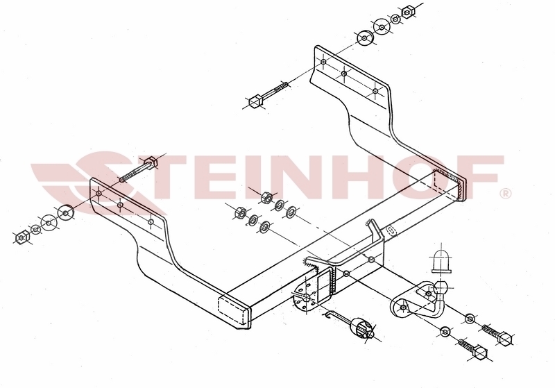 F-300 Vaste trekhaak Ford Transit Bestelwagen (met opstap) tussen bouwjaar 04/2000 en 2013