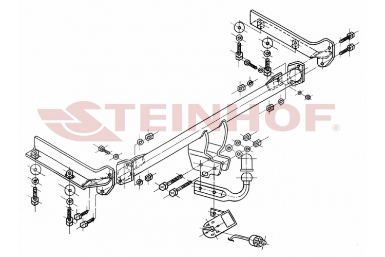 H-030 Vaste trekhaak Honda Civic Hatchback 5D 1995-2000