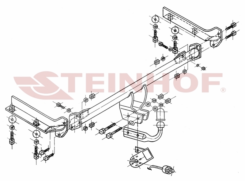 H-030 Vaste trekhaak Honda Civic Hatchback 5D tussen bouwjaar 1995 en 2000
