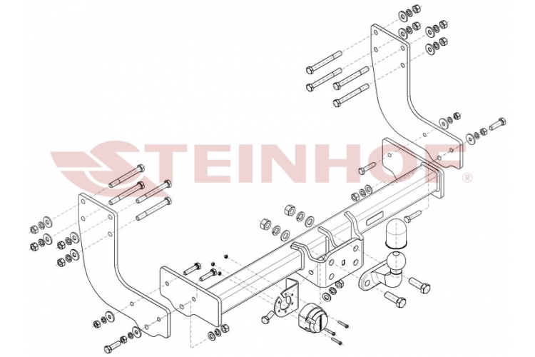 M-157 Vaste trekhaak Volkswagen Crafter (enkele wielen / opstap met uitsparing) 2006-12/2016