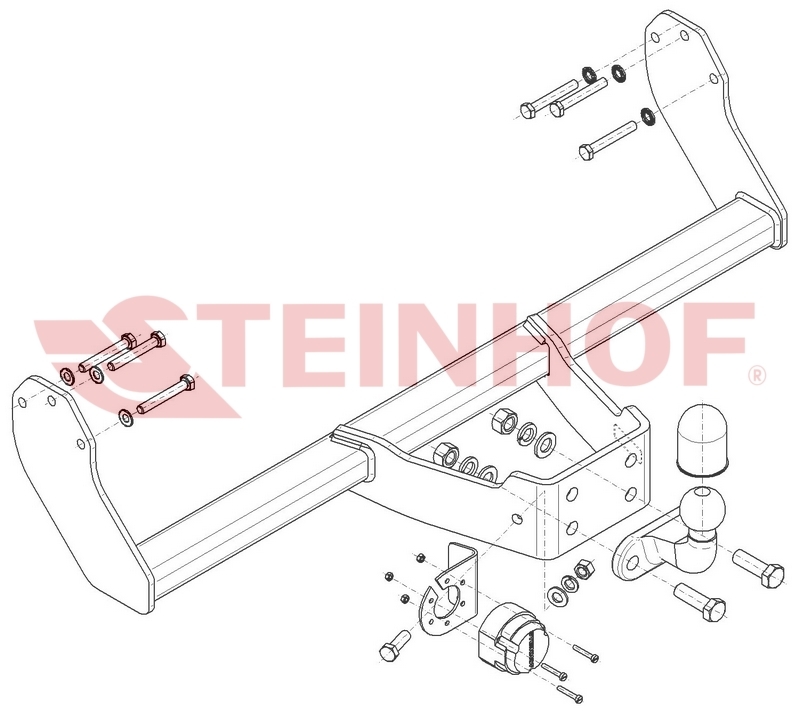 M-501 Vaste trekhaak Maxus eDeliver 3 bestelwagen vanaf bouwjaar 2020