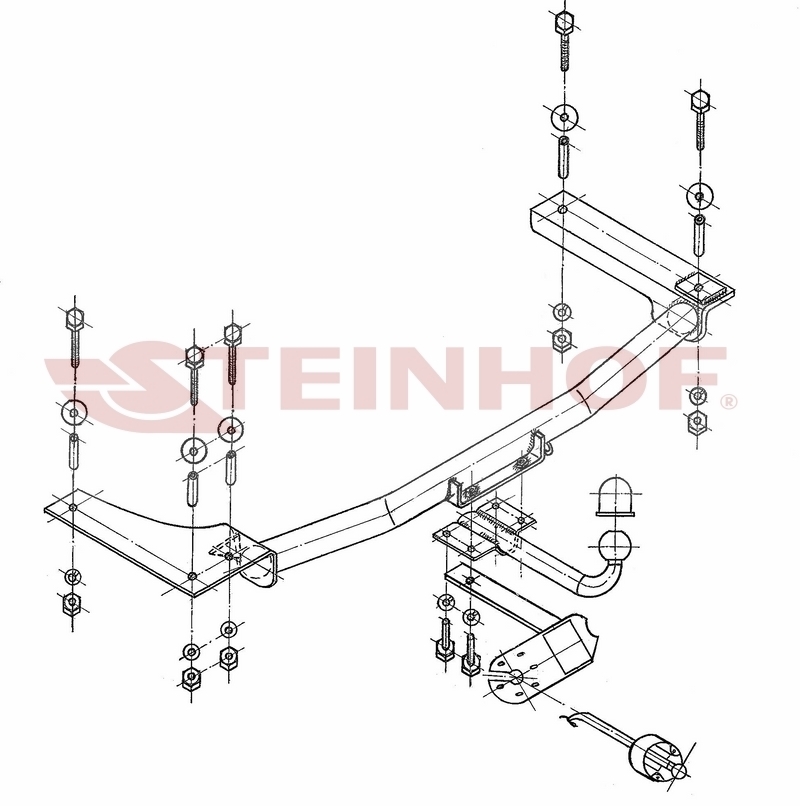 O-216 Vaste trekhaak Opel Vectra B Hatchback tussen bouwjaar 09/1998 en 05/2002