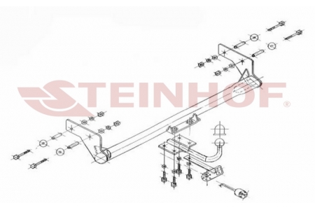 R-070 Vaste trekhaak Renault Kangoo I Bestelwagen 10/1997-2008