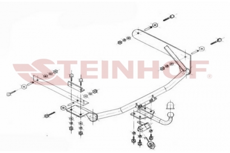 R-075 Vaste trekhaak Renault Laguna Hatchback 5D tussen bouwjaar 04/1994 en 02/2001