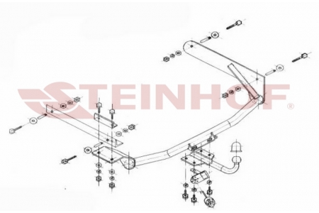 R-075 Vaste trekhaak Renault Laguna Hatchback 04/1994-02/2001