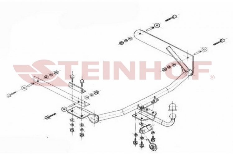 R-075 Vaste trekhaak Renault Laguna Hatchback 04/1994-02/2001