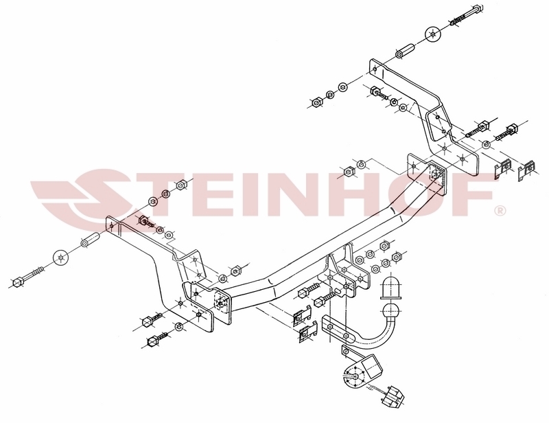 R-077 Vaste trekhaak Renault Laguna Hatchback 5D tussen bouwjaar 03/2001 en 09/2007