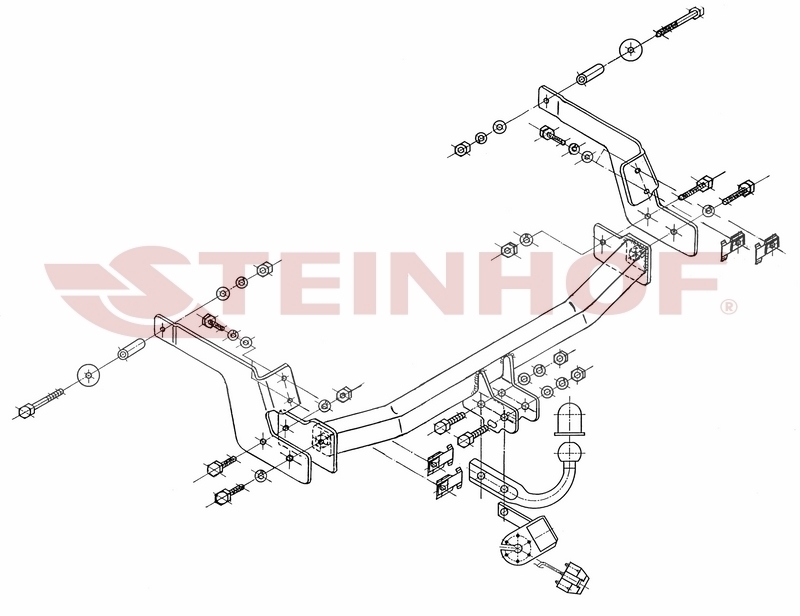 R-077 Vaste trekhaak Renault Laguna Hatchback 03/2001-09/2007