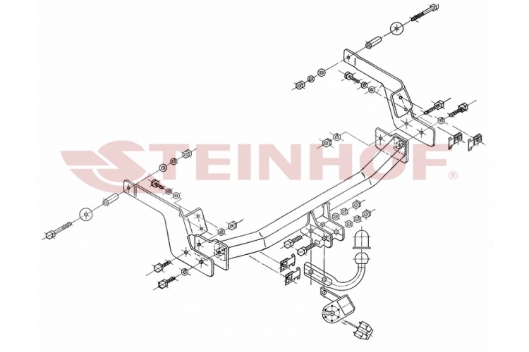 R-077 Vaste trekhaak Renault Laguna Hatchback 03/2001-09/2007