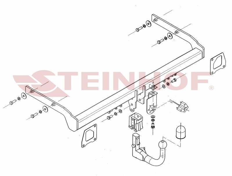 R-094 Verticaal afneembare trekhaak Renault Megane II Sedan 07/2003-2010