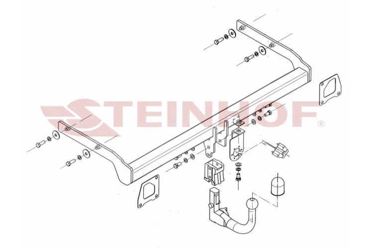 R-094 Verticaal afneembare trekhaak Renault Megane II Grand Tour 07/2003-06/2009