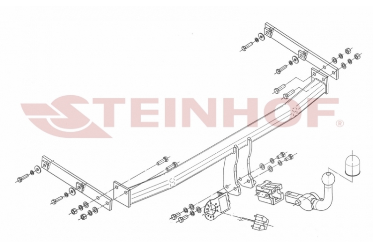 R-111 Afneembare trekhaak Renault Grand Scenic MPV tussen bouwjaar 04/2009 en 2016