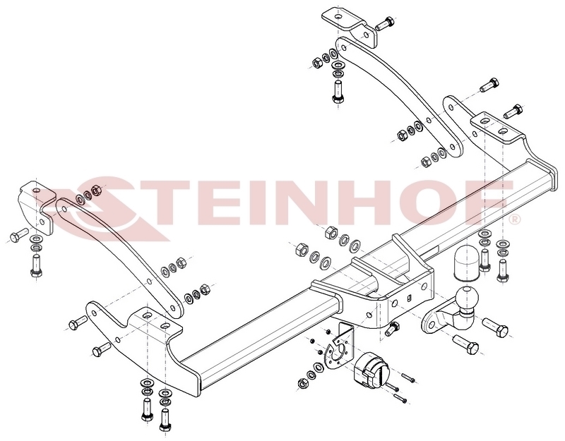 R-141 Vaste trekhaak Renault Trafic Bestelwagen tussen bouwjaar 06/2014 en 2019