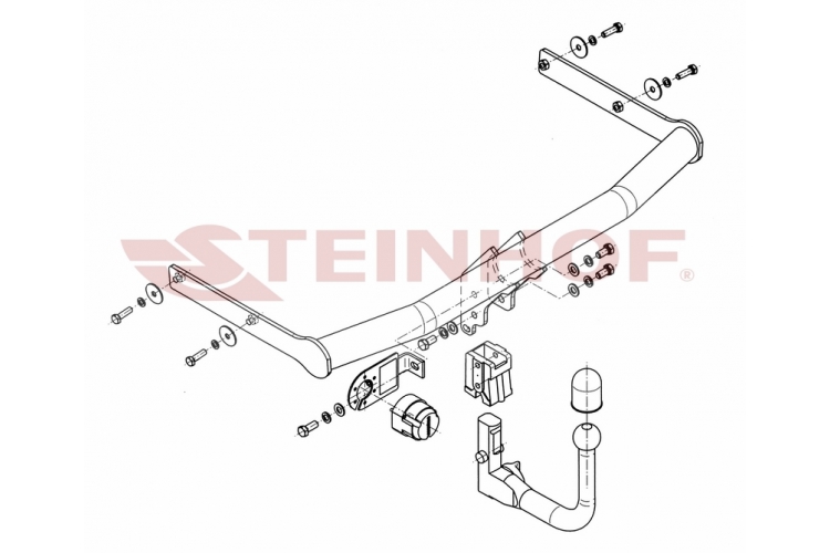 S-275/1 Verticaal afneembare trekhaak Skoda Fabia I Hatchback 1999-03/2007