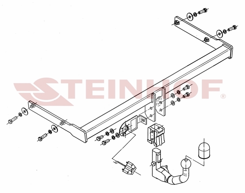 S-356 Verticaal afneembare trekhaak Skoda Yeti Hatchback 08/2009-2018