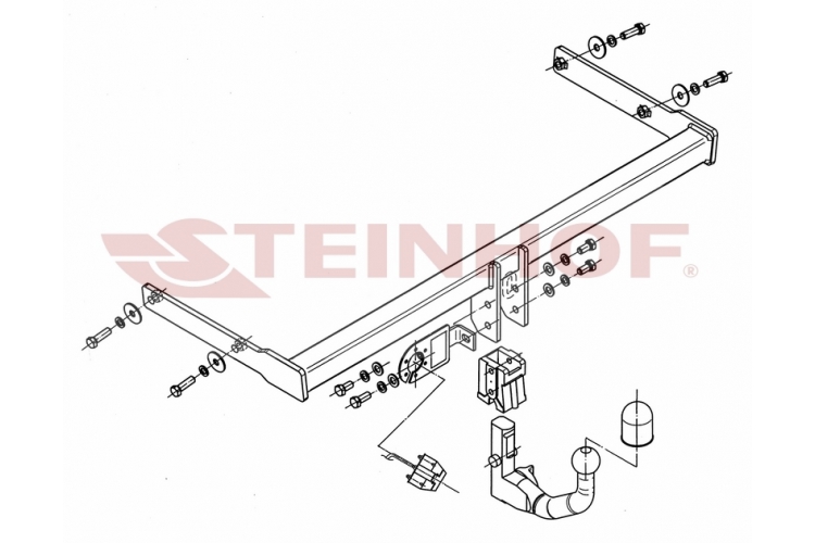 S-356 Verticaal afneembare trekhaak Skoda Yeti Hatchback 08/2009-2018