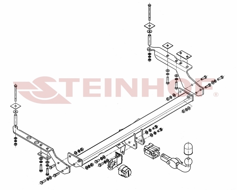 S-361 Horizontaal afneembare trekhaak Subaru Forester SUV 1997-2008