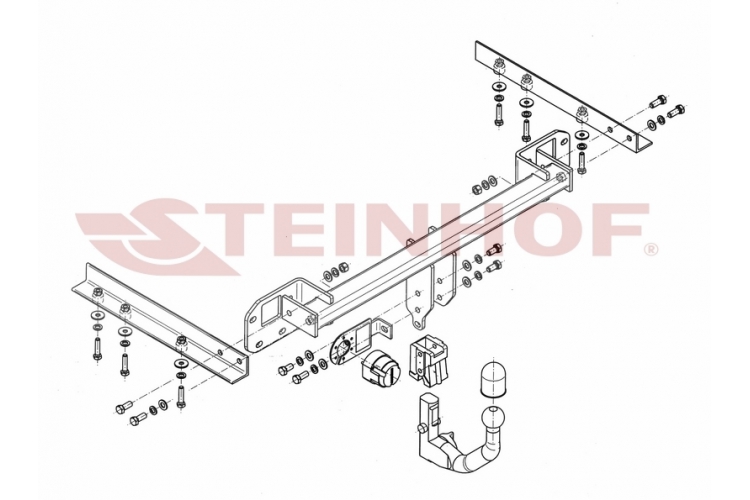 S-367 Verticaal afneembare trekhaak Subaru Legacy Sedan 09/2009-2014