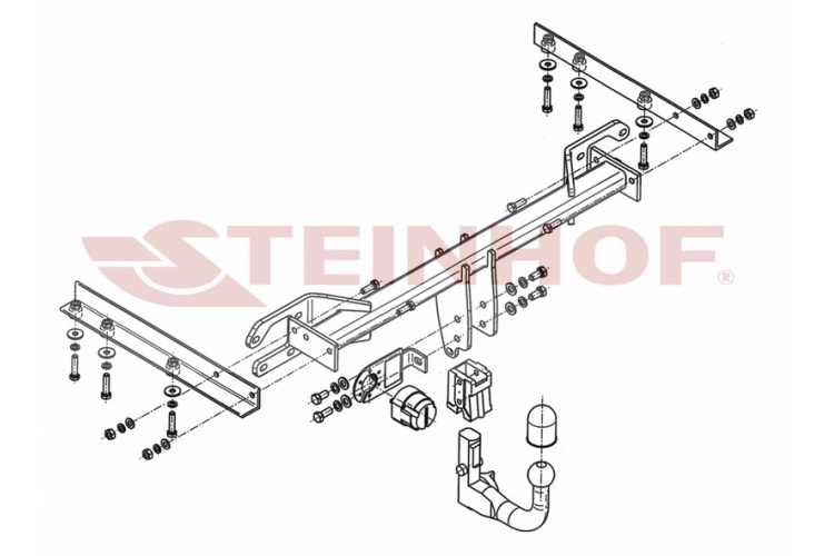 S-369 Verticaal afneembare trekhaak Subaru Legacy Outback 2009-2015