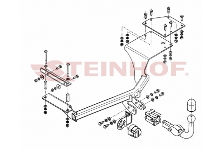 S-375 Horizontaal afneembare trekhaak Suzuki Splash Hatchback vanaf 2008