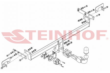 S-381 Horizontaal afneembare trekhaak Suzuki Celerio Hatchback tussen 2014 en 2021