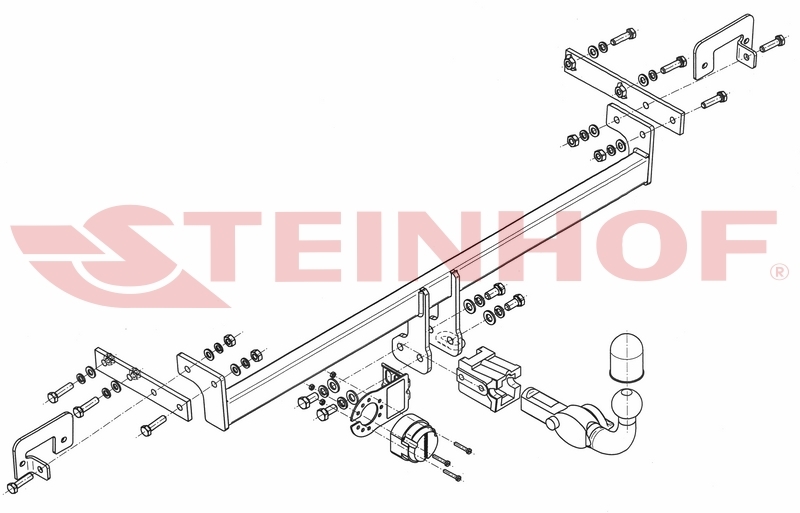 S-381 Horizontaal afneembare trekhaak Suzuki Celerio Hatchback tussen 2014 en 2021