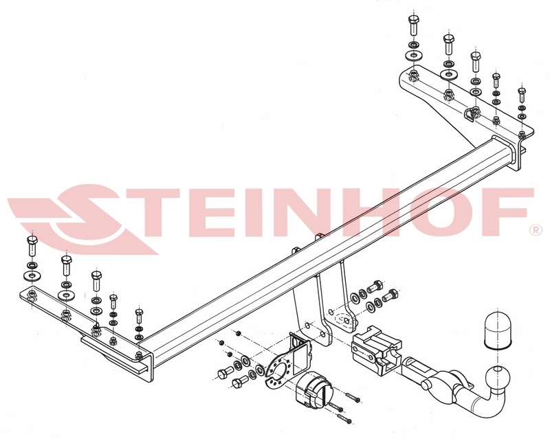 S-396 Horizontaal afneembare trekhaak Subaru Legacy Outback 11/1998-2004