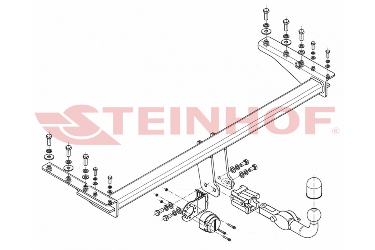 S-396 Horizontaal afneembare trekhaak Subaru Legacy Outback 11/1998-2004