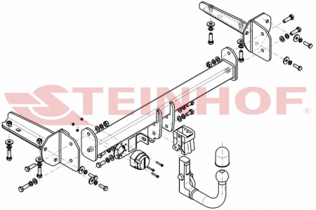 S-415 Verticaal afneembare trekhaak Subaru Levorg Stationwagen tussen 2015-2021