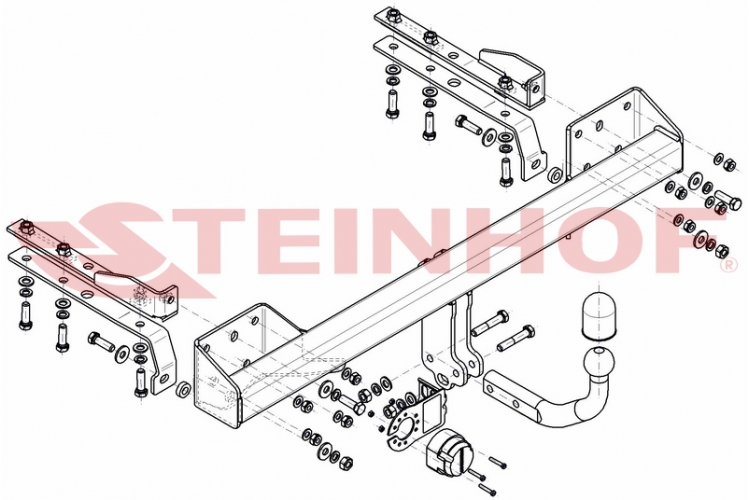 S-416 Vaste trekhaak Subaru Legacy Stationwagen 2009-2014