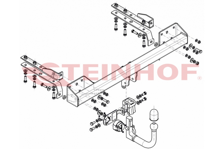 S-417 Verticaal afneembare trekhaak Subaru Legacy Stationwagen 2009-2014