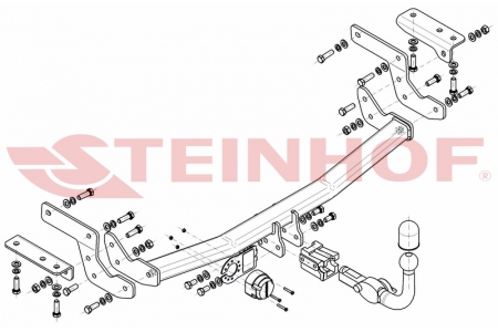 S-465 Horizontaal afneembare trekhaak Ssangyong Tivoli SUV 2015-2019