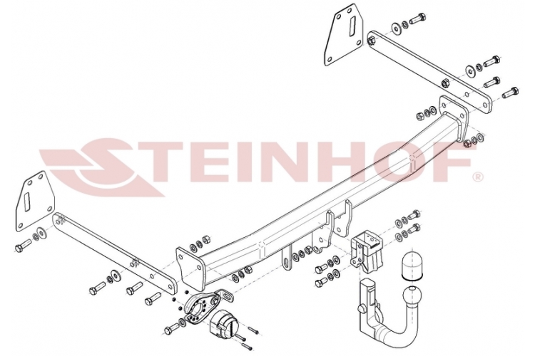 T-139 Verticaal afneembare trekhaak Toyota Corolla Sedan vanaf 01/2019