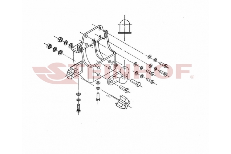 T-165 Vaste trekhaak Toyota Land Cruiser 3D (J125) SUV 2003-2009