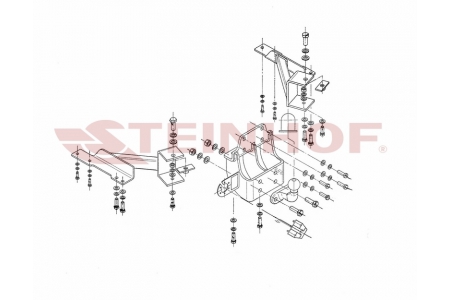 T-166 Vaste trekhaak Toyota Land Cruiser 5D (J120) SUV 2003-2009