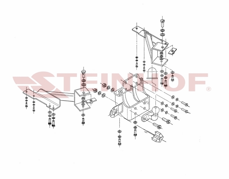 T-166 Vaste trekhaak Toyota Land Cruiser 5D (J120) SUV 2003-2009