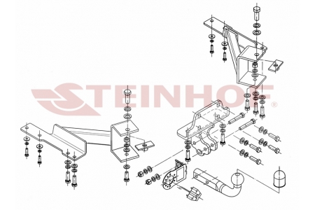 T-167 Vaste trekhaak Toyota Land Cruiser 5D (J120) SUV 2003-2009