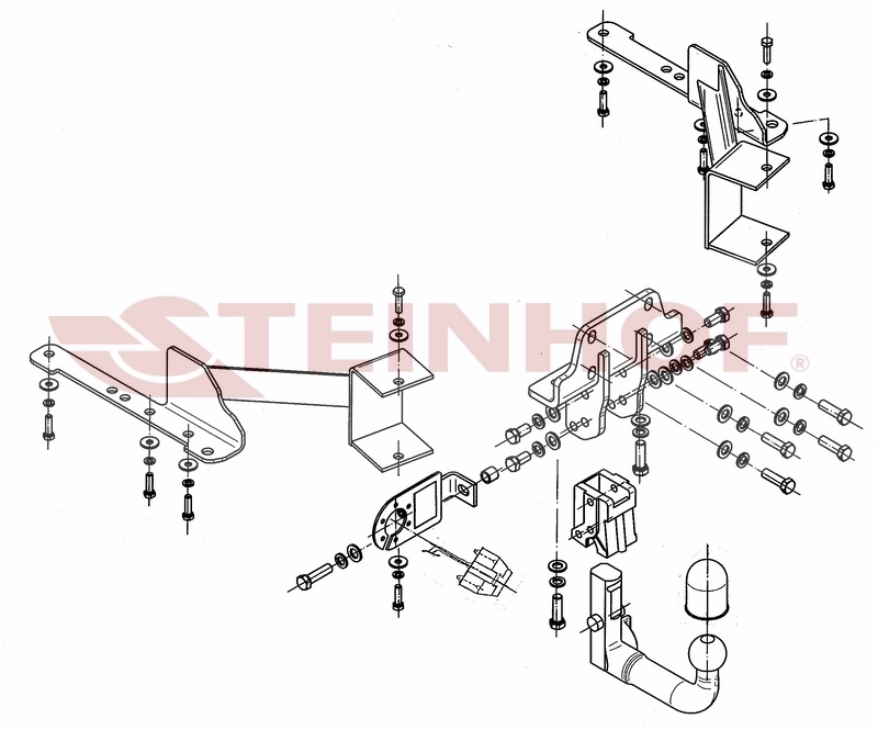 T-169 Verticaal afneembare trekhaak Toyota Land Cruiser (J150) SUV vanaf 11/2009