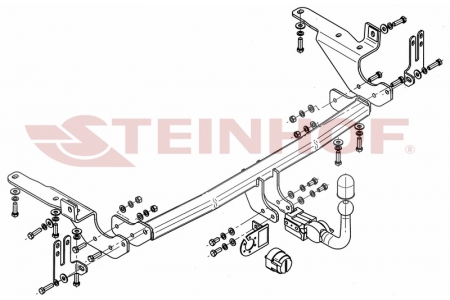 T-189 Horizontaal afneembare trekhaak Toyota RAV-4 (met reserverwiel) SUV 2006-2013