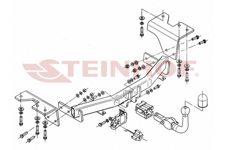 T-211 Horizontaal afneembare trekhaak Toyota Verso 5D Hatchback 03/2009-08/2018