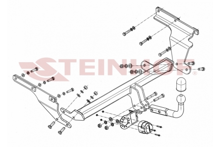 T-212 Vaste trekhaak Toyota Verso S MPV  2010-2016