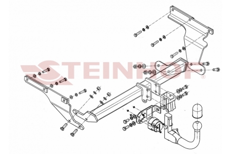 T-213 Verticaal afneembare trekhaak Toyota Verso S MPV 2010-2016