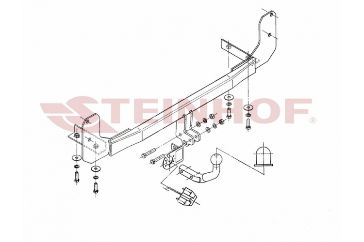 V-112 Vaste trekhaak Volkswagen Polo Hatchback tussen bouwjaar 10/1994 en 08/1999