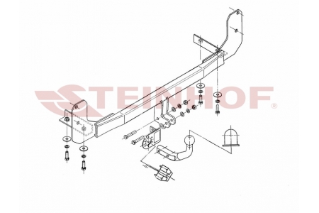 V-112 Vaste trekhaak Volkswagen Polo Hatchback tussen bouwjaar 10/1994 en 08/1999