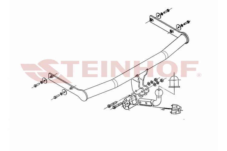 V-114/1 Vaste trekhaak Volkswagen Polo Hatchback tussen bouwjaar 11/2001 en 06/2009